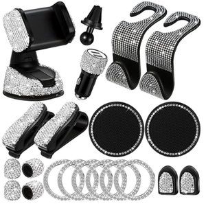 FLAPI Bling Car Accessories Set - Silver